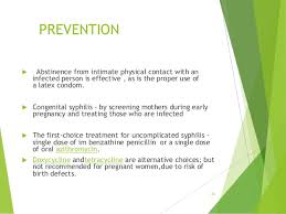 How syphilis can be prevented