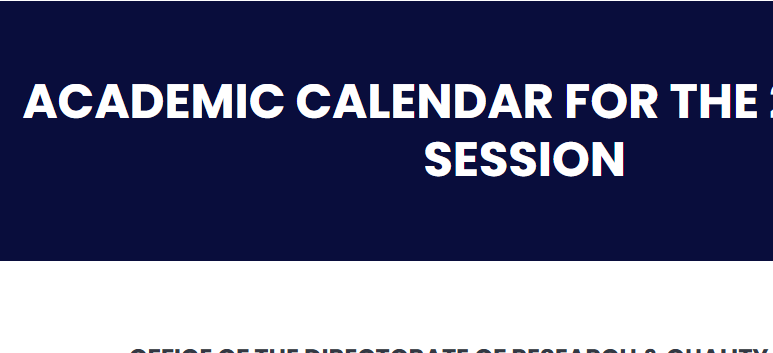 FUBK Academic Calendar