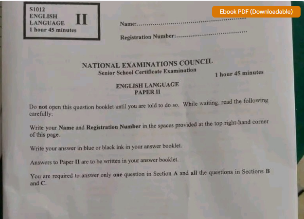 NECO English Language questions