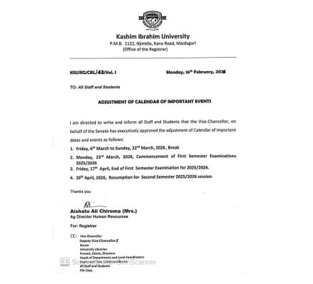 KIU Academic Calendar